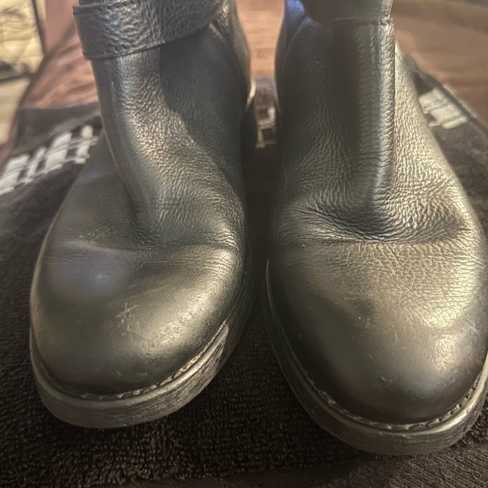 Madewell Women’s Black Leather Buckle Ankle Boots Size 7 - Picture 4 of 4